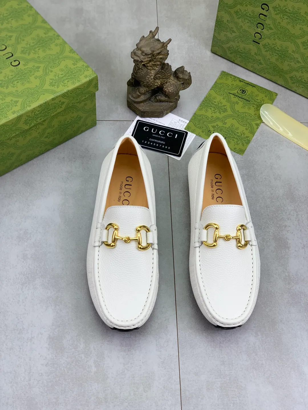 Men's men's shoes💰P360💰[New style]🆘[GUCCI] New classic beanie shoes; Hong Kong original top quality, exquisite craftsmanship, top quality💪🏼High-end boutique men's beanie shoes, British fashion style 🎈The upper is made of Italian imported calfskin🔥, comfortable and breathable, fully imported soft pigskin lining, lazy slip-on Loaf style This fabric is made of 🇮🇹🎈, which is suitable for drivers to drive, and the original non-slip and wear-resistant rubber outsole 🎈Number of codes: 38-45 Multi-color 🉑️ to choose from